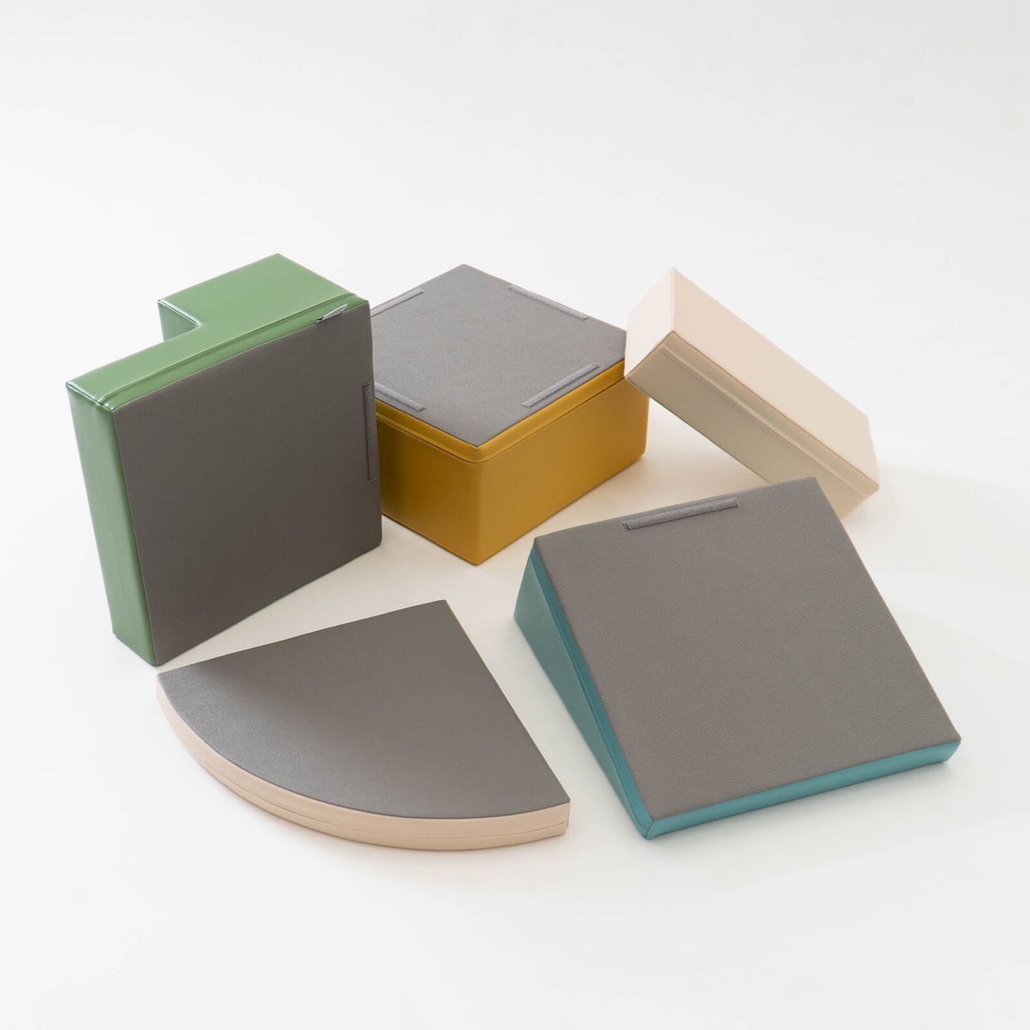 Soft Play 5 Foam Block Set - Pastel Turquoise Corner Climber