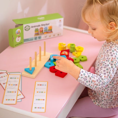 Montessori Puzzle Pyramid With Animals