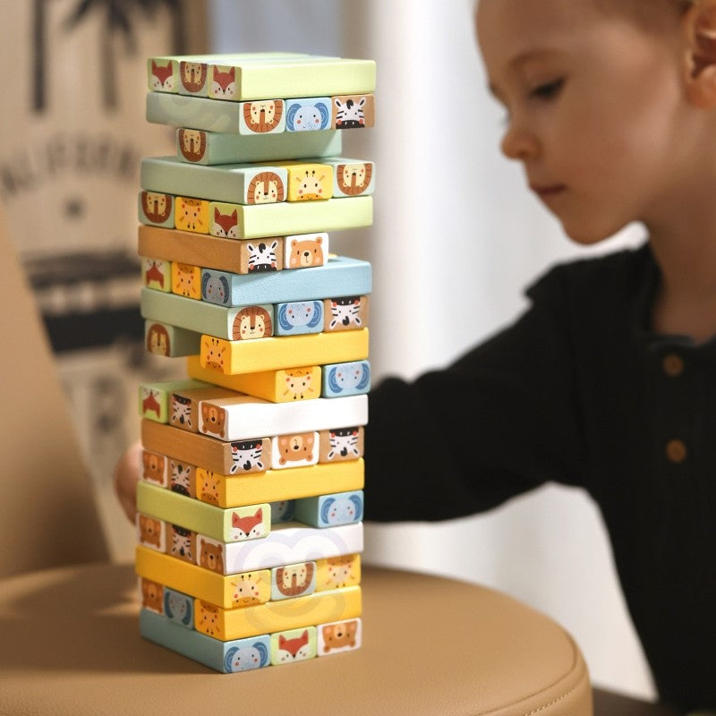 Shaky Tower Skill Game With Animals